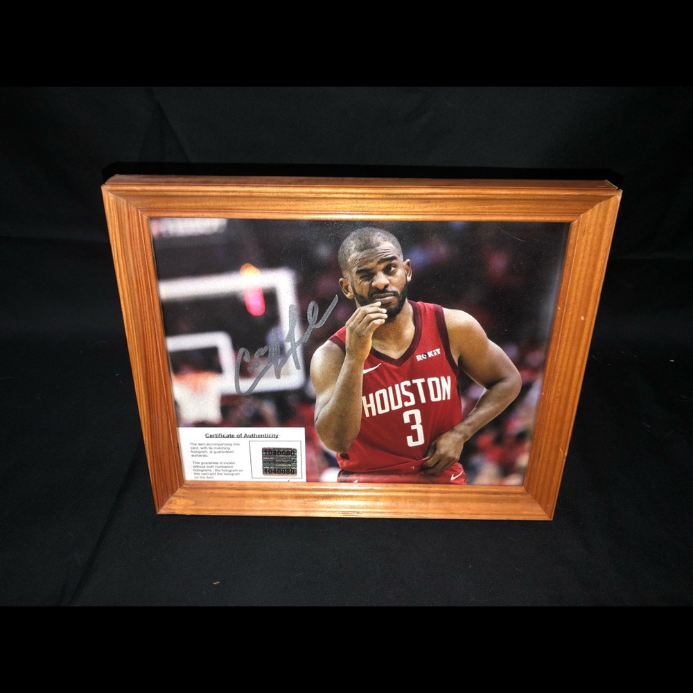 Autographed Chris Paul picture with CoA